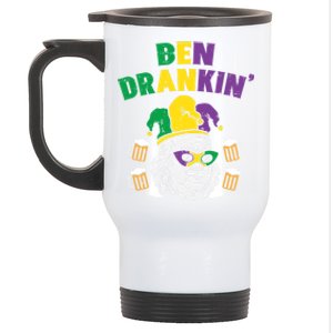 Ben Drankin Franklin Us President Funny Mardi Gras Ing Great Gift Stainless Steel Travel Mug