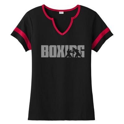 Boxing Design For Boxer Boxing Ladies Halftime Notch Neck Tee