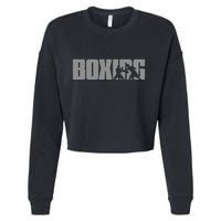 Boxing Design For Boxer Boxing Cropped Pullover Crew