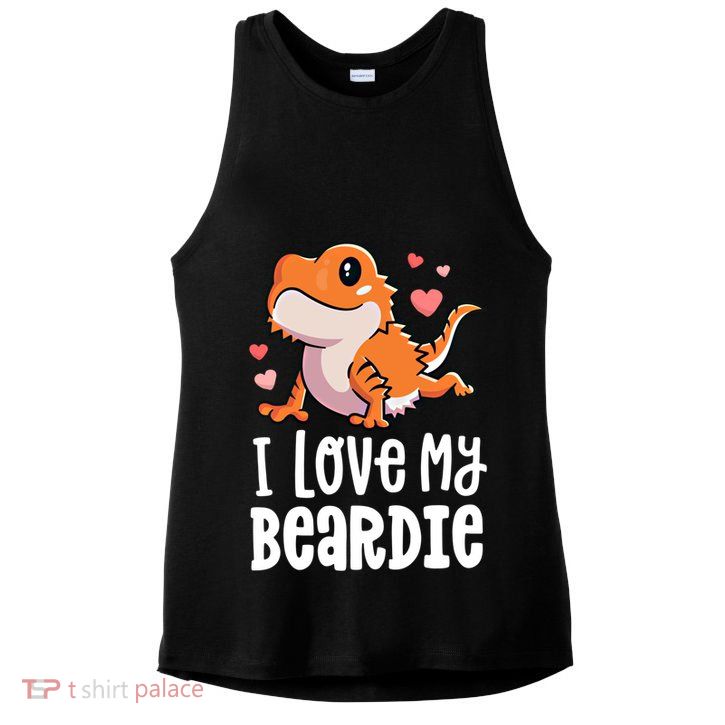 Bearded Dragon Funny Gift I Love My Beardie Gift Funny Gift Ladies PosiCharge Tri-Blend Wicking Tank