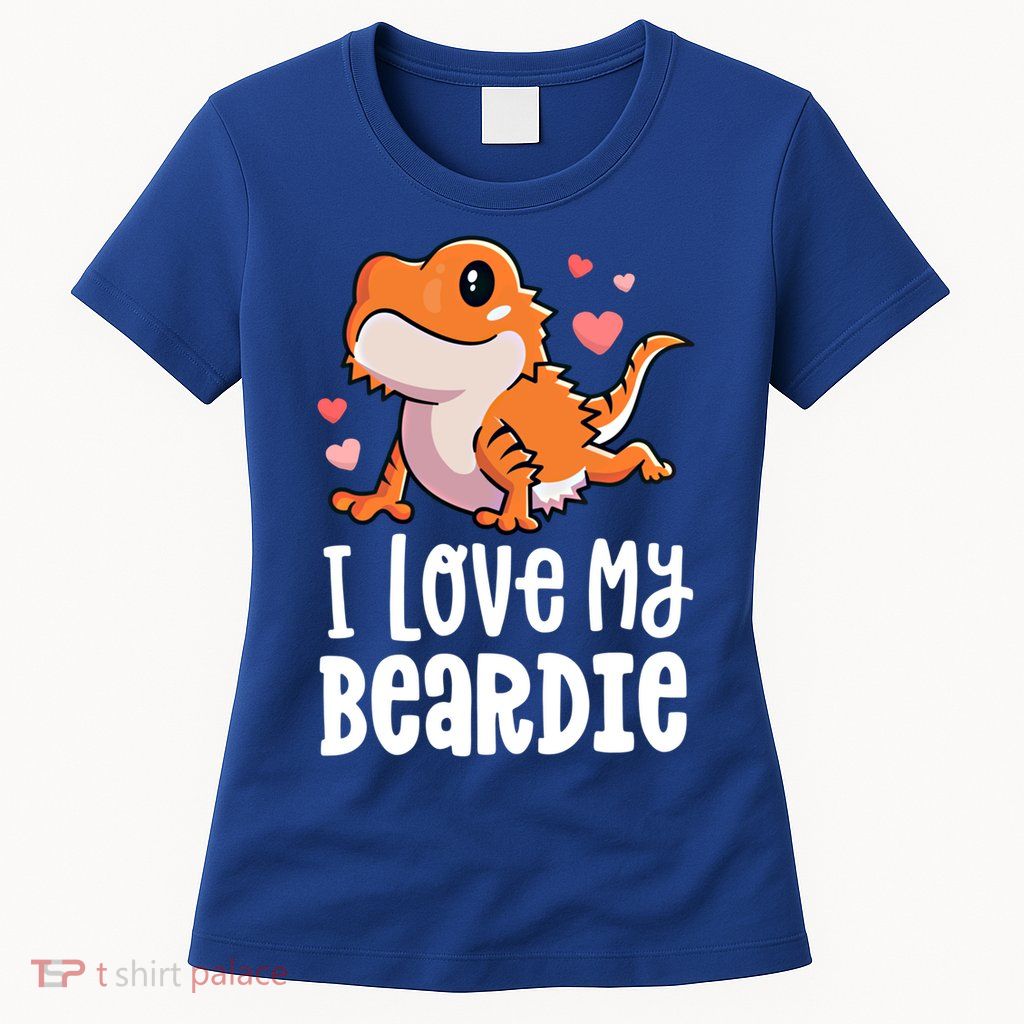 Bearded Dragon Funny Gift I Love My Beardie Gift Funny Gift Womens T-Shirt