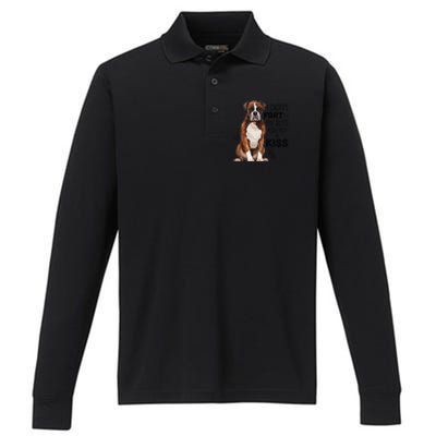 Boxer Dog Funny For Dog Mom, Dog Dad, Dog Lover Gift Performance Long Sleeve Polo