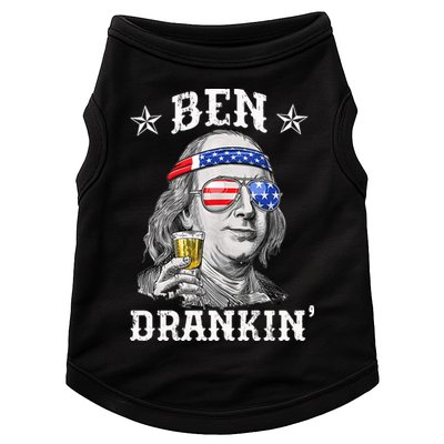 Ben Drankin Funny 4th Of July Doggie Tank