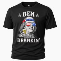 Ben Drankin Funny 4th Of July Cooling Performance Crew T-Shirt