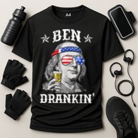 Ben Drankin Funny 4th Of July Cooling Performance Crew T-Shirt