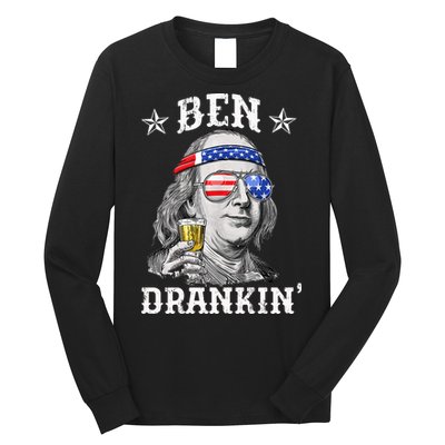 Ben Drankin Funny 4th Of July Long Sleeve Shirt