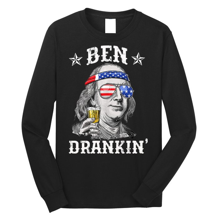 Ben Drankin Funny 4th Of July Long Sleeve Shirt