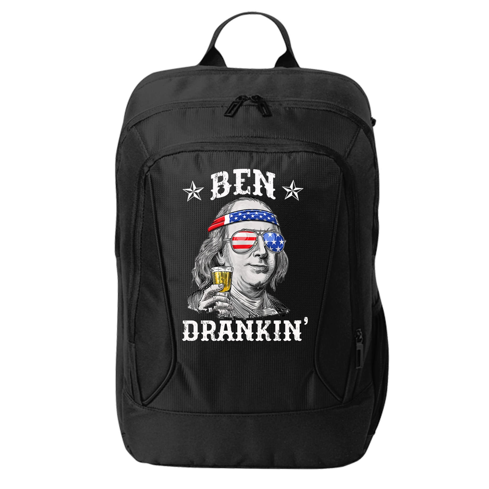 Ben Drankin Funny 4th Of July City Backpack