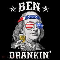Ben Drankin Funny 4th Of July Bucket Hat