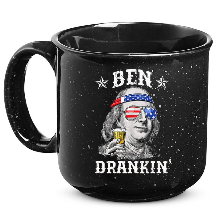 Ben Drankin Funny 4th Of July 15oz Campfire Ceramic Mug
