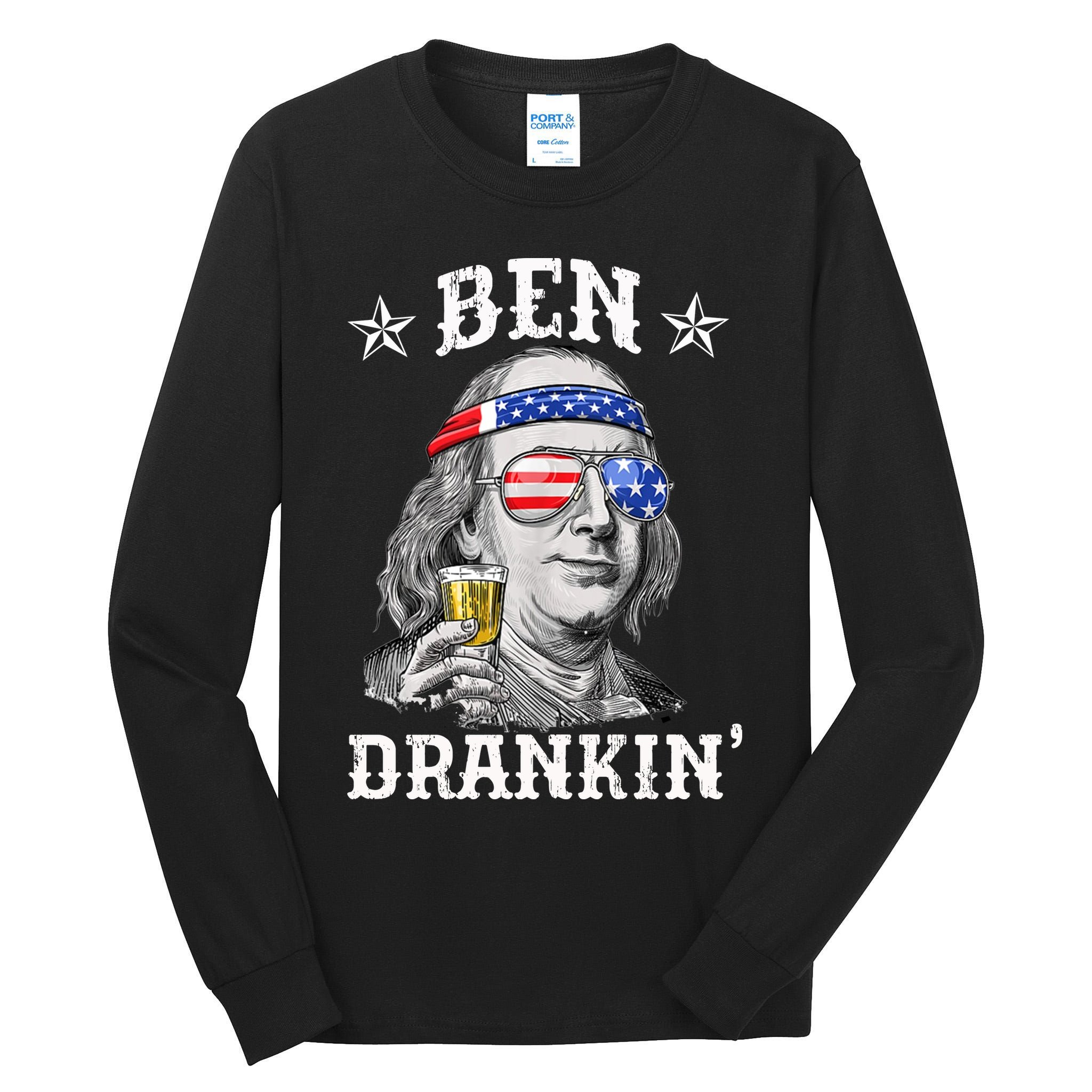 Ben Drankin Funny 4th Of July Tall Long Sleeve T-Shirt