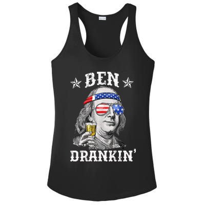 Ben Drankin Funny 4th Of July Ladies PosiCharge Competitor Racerback Tank