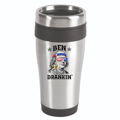 Ben Drankin Funny 4th Of July 16oz Travel Tumbler