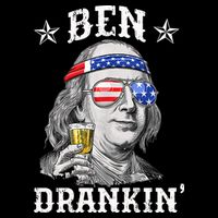 Ben Drankin Funny 4th Of July Youth Performance Sprint T-Shirt