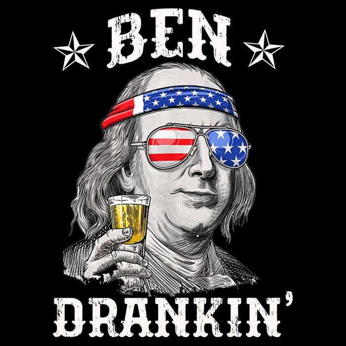 Ben Drankin Funny 4th Of July Youth Performance Sprint T-Shirt