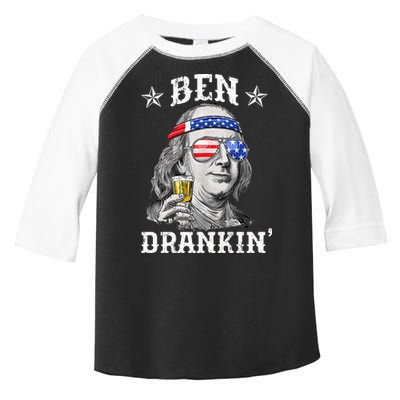Ben Drankin Funny 4th Of July Toddler Fine Jersey T-Shirt