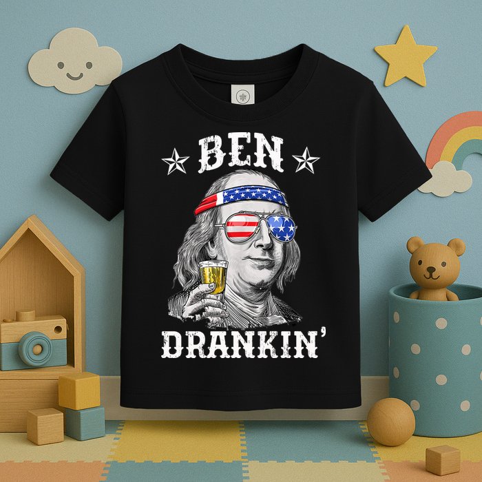 Ben Drankin Funny 4th Of July Toddler T-Shirt