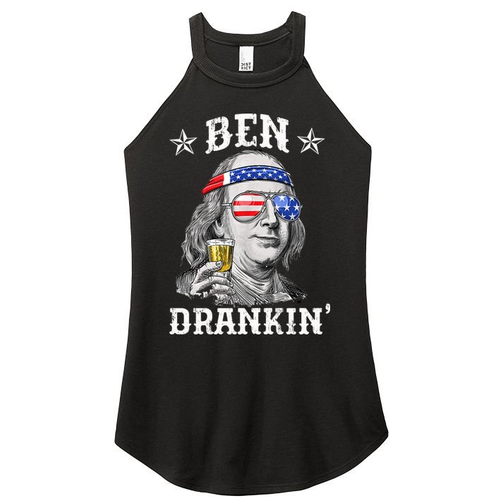 Ben Drankin Funny 4th Of July Women's Perfect Tri Rocker Tank