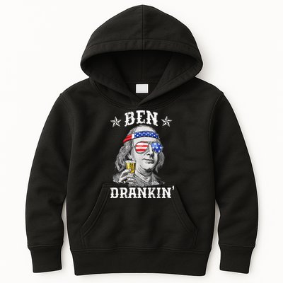Ben Drankin Funny 4th Of July Kids Hoodie