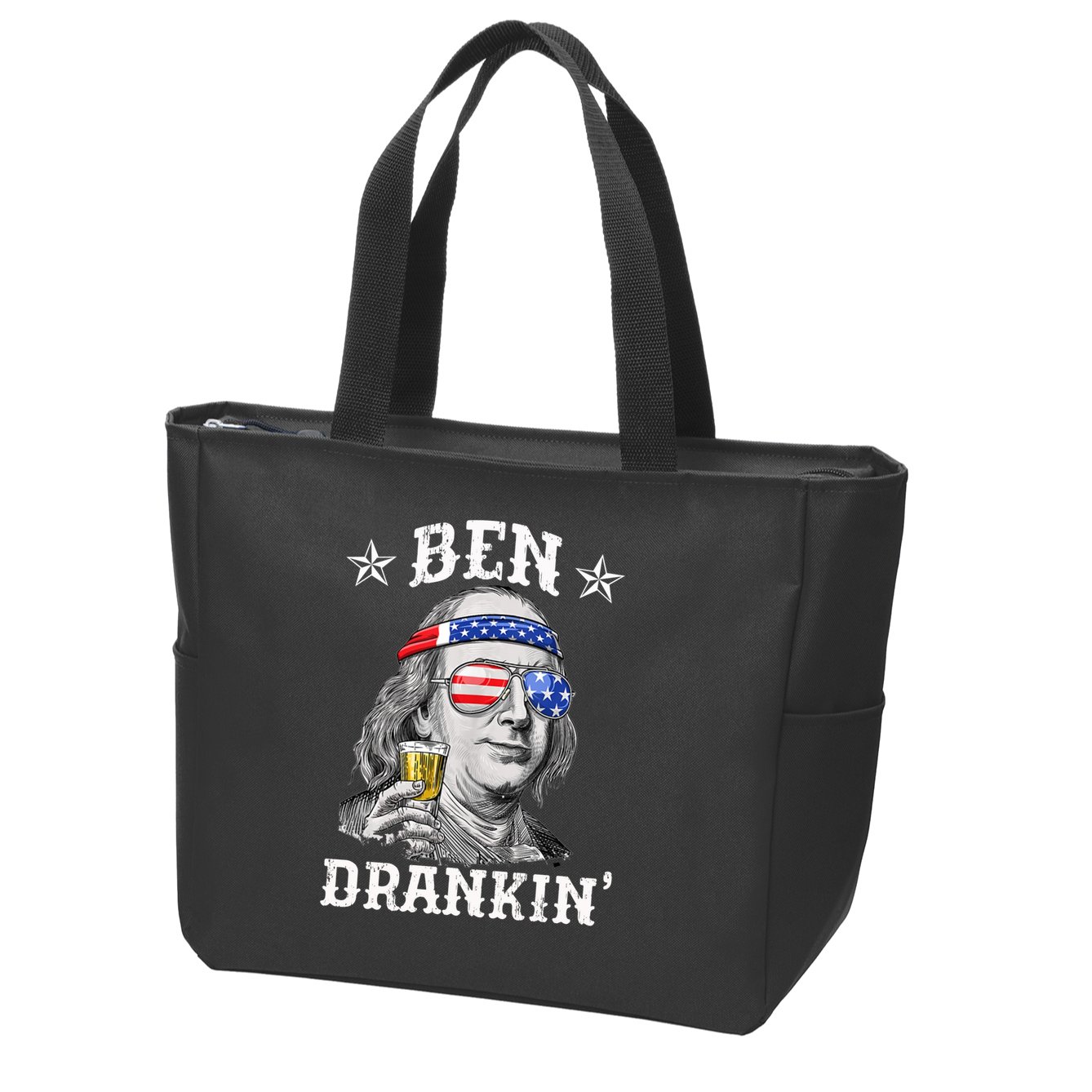 Ben Drankin Funny 4th Of July Zip Tote Bag