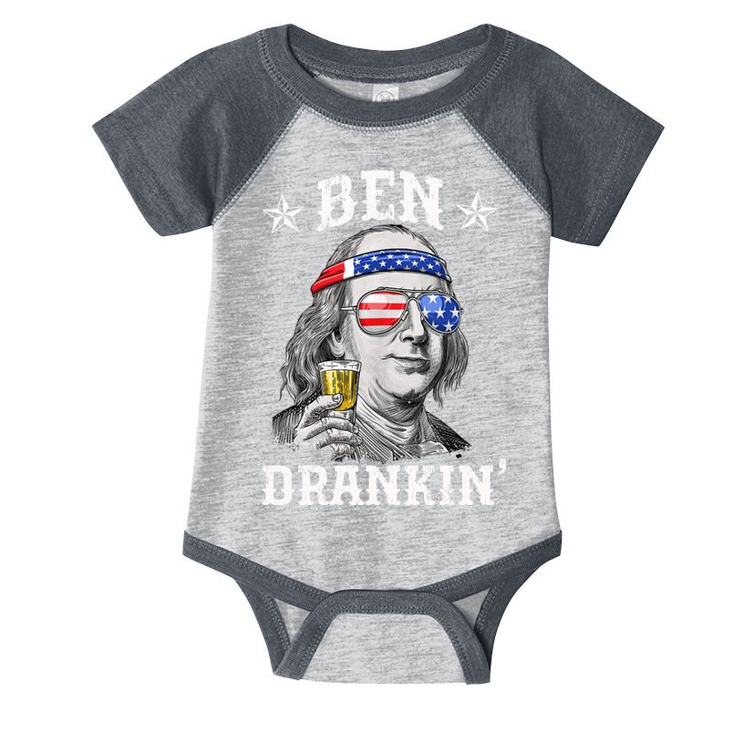Ben Drankin Funny 4th Of July Infant Baby Jersey Bodysuit