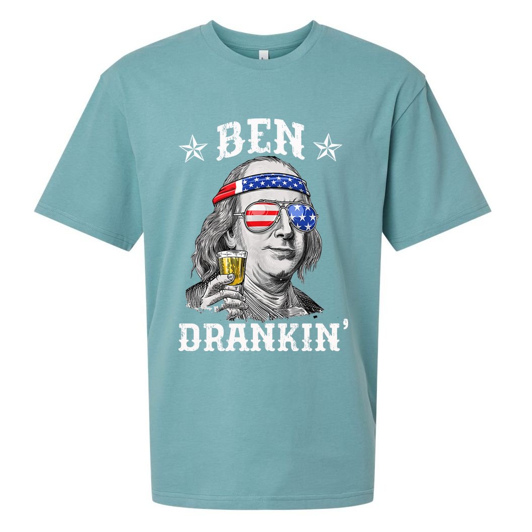 Ben Drankin Funny 4th Of July Sueded Cloud Jersey T-Shirt