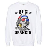 Ben Drankin Funny 4th Of July Garment-Dyed Sweatshirt