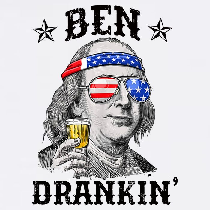Ben Drankin Funny 4th Of July Garment-Dyed Sweatshirt