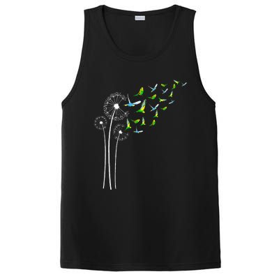 Budgie Dandelion Flower For Dandelions And Parakeet Lover PosiCharge Competitor Tank