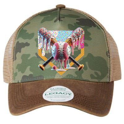 Baseball Drip For Ice Cream Drip For Boy Baseball Legacy Tie Dye Trucker Hat