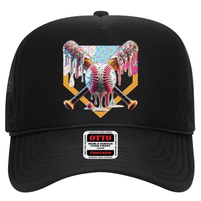 Baseball Drip For Ice Cream Drip For Boy Baseball Trucker Hat