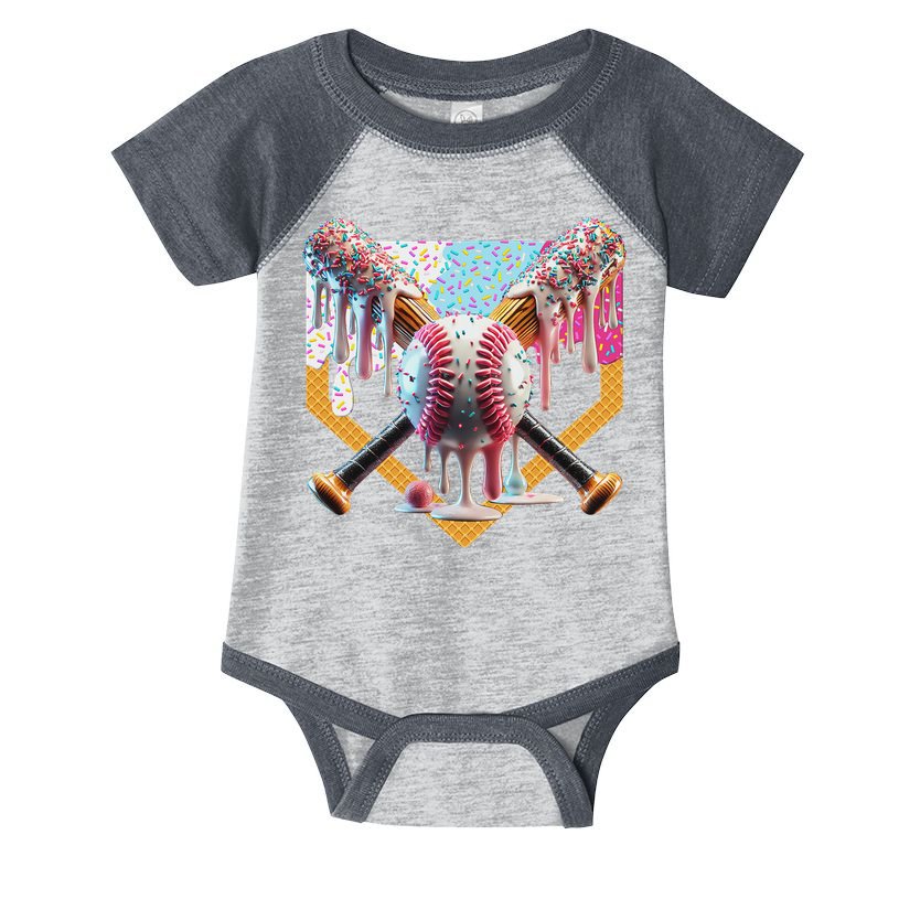 Baseball Drip For Ice Cream Drip For Boy Baseball Infant Baby Jersey Bodysuit