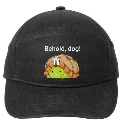 Behold Dog Funny Turtle Wearing A Priest Hat 7-Panel Snapback Hat
