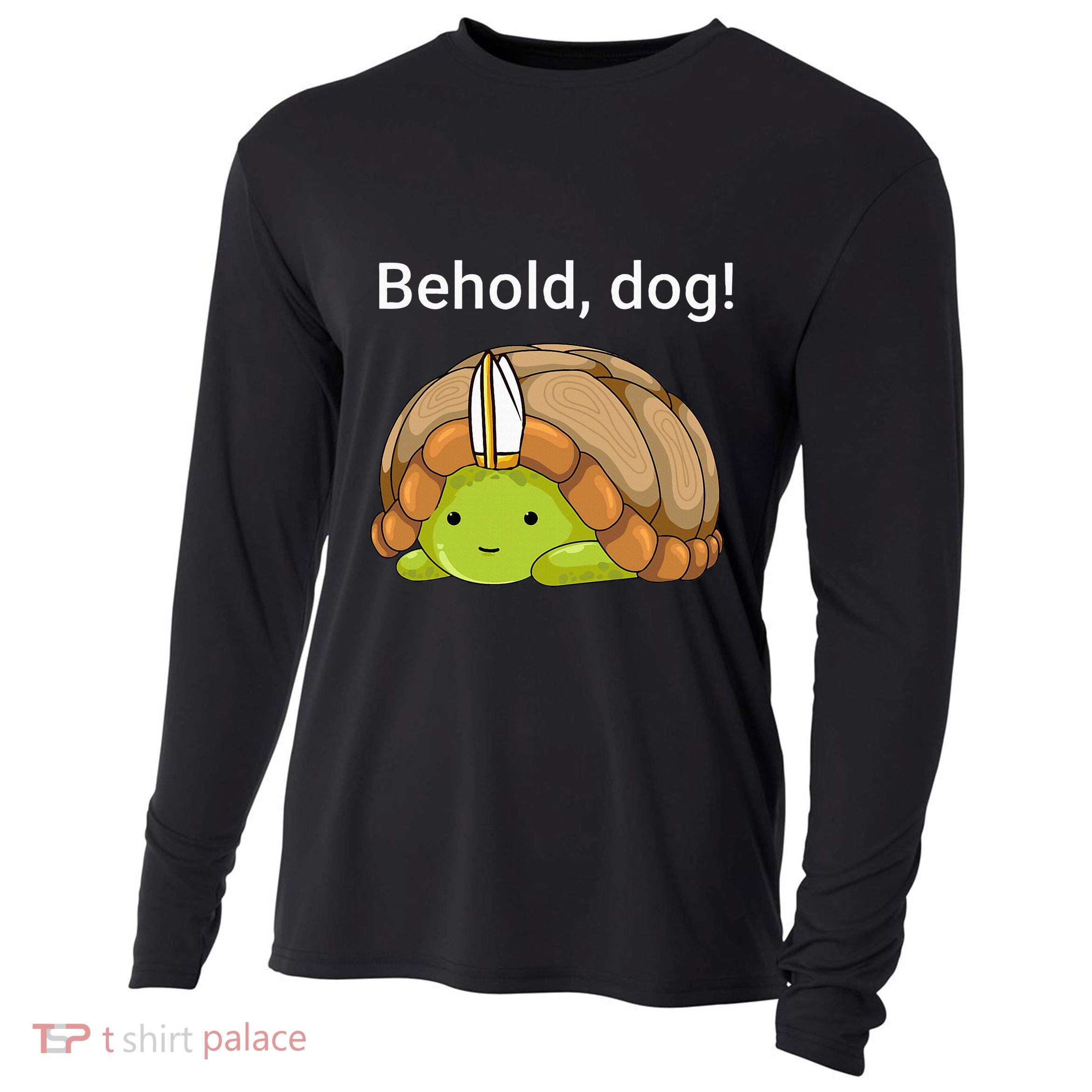 Behold Dog Funny Turtle Wearing A Priest Hat Cooling Performance Long Sleeve Crew