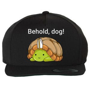 Behold Dog Funny Turtle Wearing A Priest Hat Wool Snapback Cap