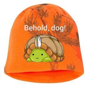 Behold Dog Funny Turtle Wearing A Priest Hat Kati - Camo Knit Beanie