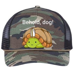 Behold Dog Funny Turtle Wearing A Priest Hat Retro Rope Trucker Hat Cap