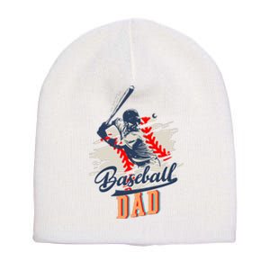 Baseball Dad Fathers Day Short Acrylic Beanie