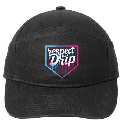Baseball Drip For Ice Cream Drip 7-Panel Snapback Hat