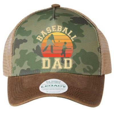 Baseball Dad Father Son Proud Daddy Papa Grandpa Sports Gift Legacy Tie Dye Trucker Hat