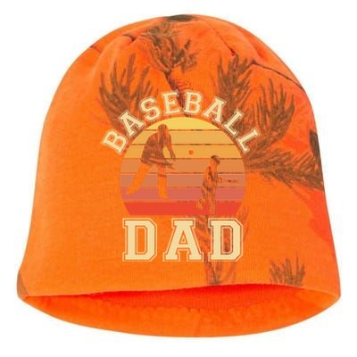 Baseball Dad Father Son Proud Daddy Papa Grandpa Sports Gift Kati - Camo Knit Beanie