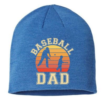 Baseball Dad Father Son Proud Daddy Papa Grandpa Sports Gift Sustainable Beanie