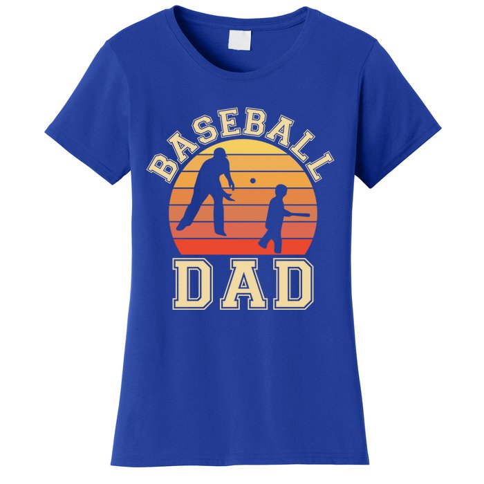 Baseball Dad Father Son Proud Daddy Papa Grandpa Sports Gift Women's T-Shirt