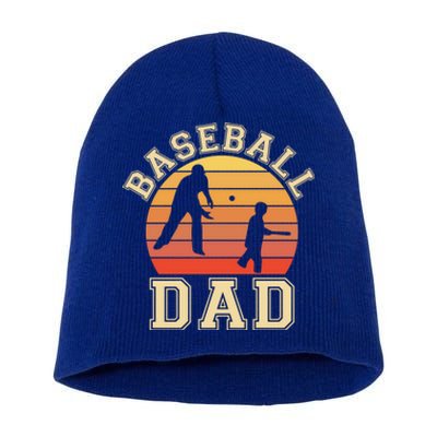 Baseball Dad Father Son Proud Daddy Papa Grandpa Sports Gift Short Acrylic Beanie