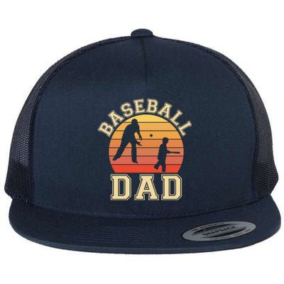 Baseball Dad Father Son Proud Daddy Papa Grandpa Sports Gift Flat Bill Trucker Hat