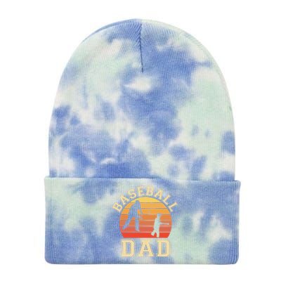 Baseball Dad Father Son Proud Daddy Papa Grandpa Sports Gift Tie Dye 12in Knit Beanie