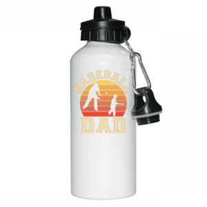 Baseball Dad Father Son Proud Daddy Papa Grandpa Sports Gift Aluminum Water Bottle