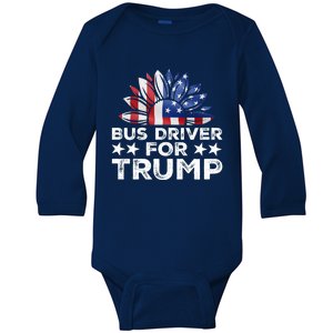 Bus Drivers For Trump Baby Long Sleeve Bodysuit