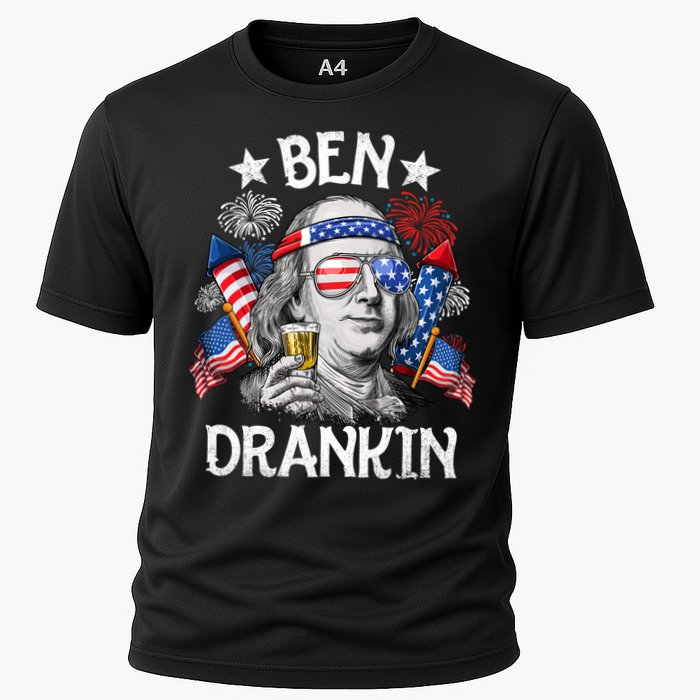 Ben Drankin Funny 4th Of July Shirts Fireworks Patriotic Cooling Performance Crew T-Shirt