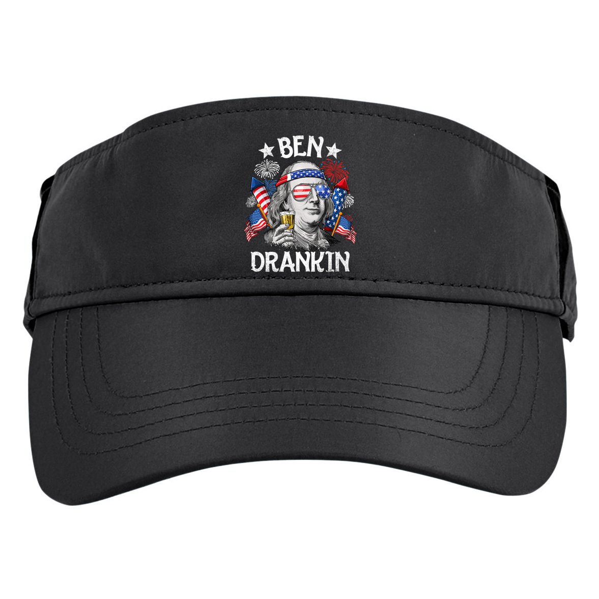 Ben Drankin Funny 4th Of July Shirts Fireworks Patriotic Adult Drive Performance Visor